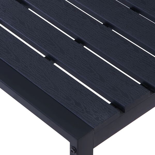 vidaXL Garden Bench 120.5 cm PS Board Black