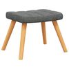 vidaXL Rocking Chair with a Stool Dark Grey Fabric