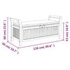 vidaXL Garden Storage Bench with Cushion 126 cm Solid Wood Acacia