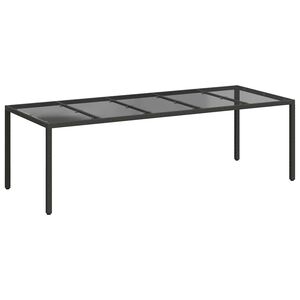 vidaXL Garden Table Pure Black Poly Rattan