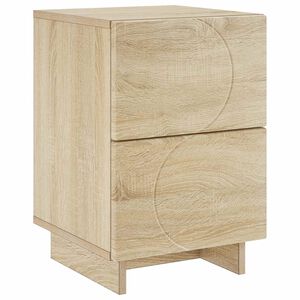vidaXL Bedside Cabinet Sonoma Oak 33.5 x 34.5 x 50 cm Engineered Wood