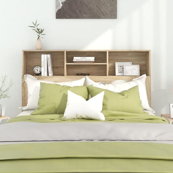 vidaXL Headboard Cabinet Sonoma Oak 140x19x103.5 cm