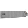 vidaXL Bed Headboard with Cabinets Grey Sonoma Engineered Wood