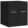vidaXL Bathroom Furniture Set Black Engineered Wood