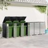 vidaXL Wheelie Bin Storage for 6 Bins Anthracite 408 x 77.5 x 115.5 cm