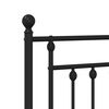 vidaXL Metal Replace Headboard Black 150 cm