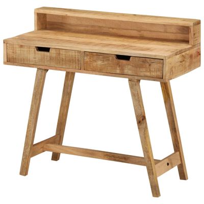 vidaXL Desk 100x45x90 cm Solid Rough Mango Wood
