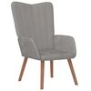 vidaXL Relaxing Chair Light Grey Velvet