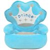 vidaXL Plush Children's Chair Prince Blue