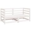vidaXL Garden Corner Sofas 2 pcs White Solid Wood Pine