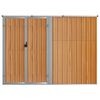 vidaXL Garden Tool Shed Brown 225x89x161 cm Galvanised Steel