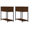 vidaXL Bedside Cabinets 2 pcs Brown Oak 30x60x60 cm Engineered Wood