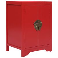vidaXL Bedside Cabinet Red 38x28x52 cm Paulownia Wood