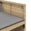 vidaXL 7 Piece Garden Dining Set with Cushions Mix Beige Poly Rattan