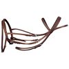 Leather Flash Bridle with Reins and Bit Brown Full