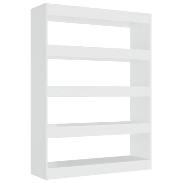 vidaXL Book Cabinet/Room Divider High Gloss White 100x30x135 cm