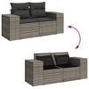 vidaXL 11 Piece Garden Sofa Set with Cushions Grey Poly Rattan