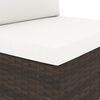 vidaXL Sectional Sofa 3-Seater Poly Rattan Brown