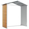 vidaXL Garden Shed Light Brown 191x130x198 cm Galvanised Steel
