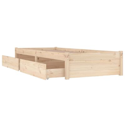 vidaXL Bed Frame with Drawers 90x190 cm Single