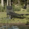 vidaXL Fishing Bed with Adjustable Mud Legs Foldable Camouflage