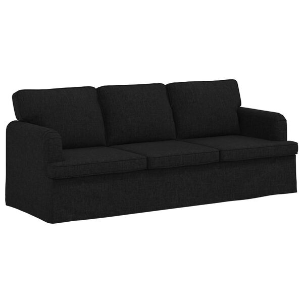 vidaXL Sofa Black 201 x 80 x 85 cm Fabric