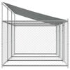 vidaXL Dog Cage with Roof and Doors Grey 6x2x2 m Galvanised Steel