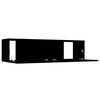 vidaXL TV Cabinet Black 120x30x30 cm Engineered Wood