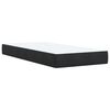 vidaXL Box Spring Bed with Mattress Black King Single Fabric