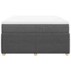 vidaXL Box Spring Bed with Mattress Black Queen Fabric