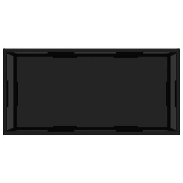 vidaXL Coffee Table Black 100x50x35 cm Tempered Glass
