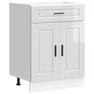 vidaXL Kitchen Base Cabinet&nbsp;Porto High Gloss White Engineered Wood