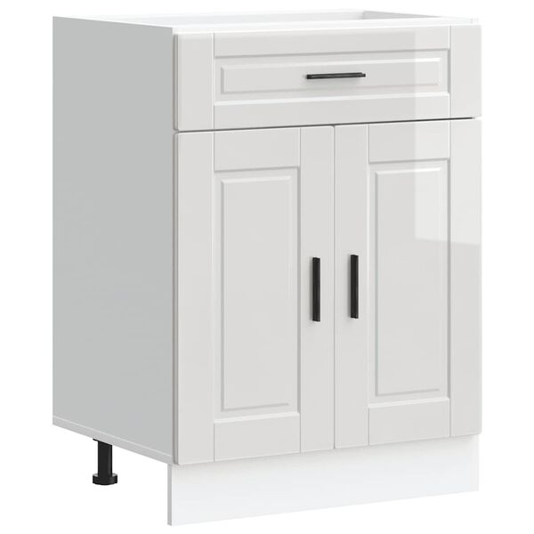 vidaXL Kitchen Base Cabinet&nbsp;Porto High Gloss White Engineered Wood