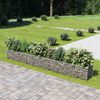 vidaXL Gabion Raised Bed Galvanised Steel 450x50x50 cm