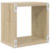 vidaXL Wall Cube Shelves 6 pcs White and Sonoma Oak 22x15x22 cm