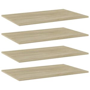 vidaXL Bookshelf Boards 4 pcs Sonoma Oak 80x50x1,5 cm Engineered Wood