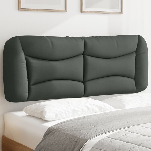 vidaXL Headboard Cushion "Hvar" Dark Grey 137 cm Double Fabric