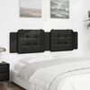 vidaXL Headboard Cushion "Zadar" Black 180 cm Faux Leather