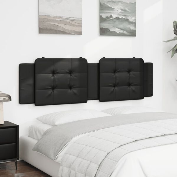 vidaXL Headboard Cushion "Zadar" Black 180 cm Faux Leather