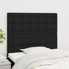 vidaXL Headboard Black 80x5x118/128 cm Fabric
