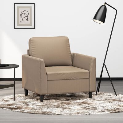 vidaXL Sofa Chair Cappuccino 60 cm Faux Leather