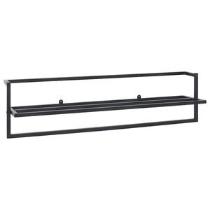 vidaXL Towel Rack | Black | Iron | 95 cm x 25 cm x 22 cm | Towel Rack