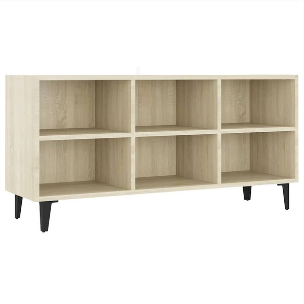 vidaXL TV Cabinet with Metal Legs Sonoma Oak 103.5x30x50 cm