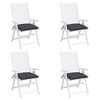 vidaXL Chair Cushions 4 pcs Anthracite 40x40x7 cm Oxford Fabric