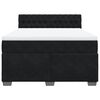 vidaXL Box Spring Bed with Mattress Black Double Velvet