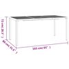 vidaXL Garden Table Anthracite 165x80x72 cm Steel