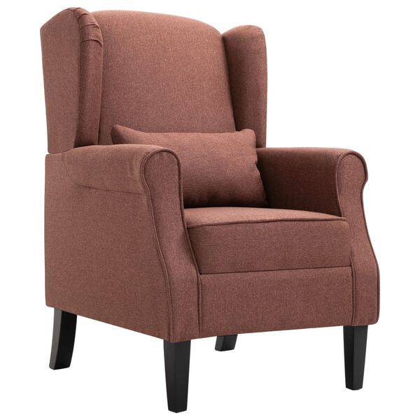 vidaXL Armchair Brown Fabric