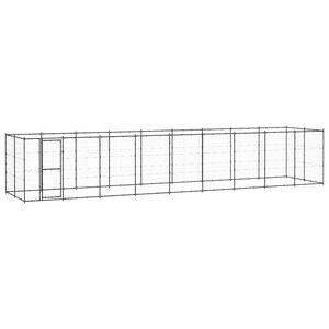 vidaXL Outdoor Dog Kennel Steel 21.78 m&sup2;