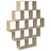 vidaXL Wall Shelf Sonoma Oak 120 x 20 x 136 cm Engineered Wood