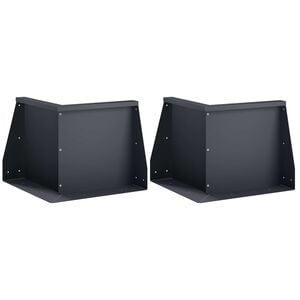 vidaXL Retaining Wall 2 pcs 50 x 50 x 30 cm Steel Anthracite